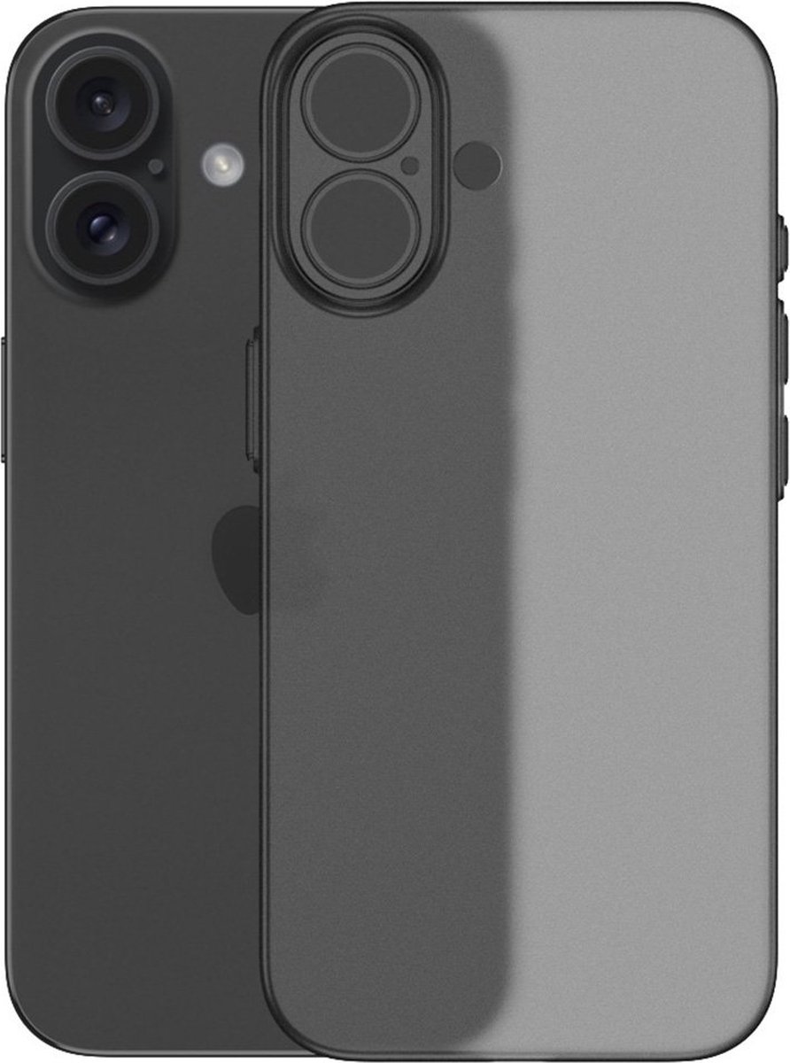 Ultra dun hoesje geschikt voor iPhone 16 - zwart- Duurzaam - Flexibel - Licht - Slank design - Stijlvol