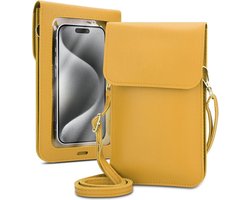 Mobielhoesje geschikt voor HTC WILDFIRE in GEEL Etui Case Cover Handtas voor dames