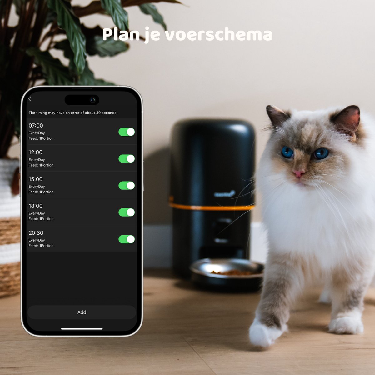 Afbeelding 3 van SmartPaw Feedvision - automatische voerbak kat - voerautomaat kat - voerautomaat dispenser - voederbak met camera en APP