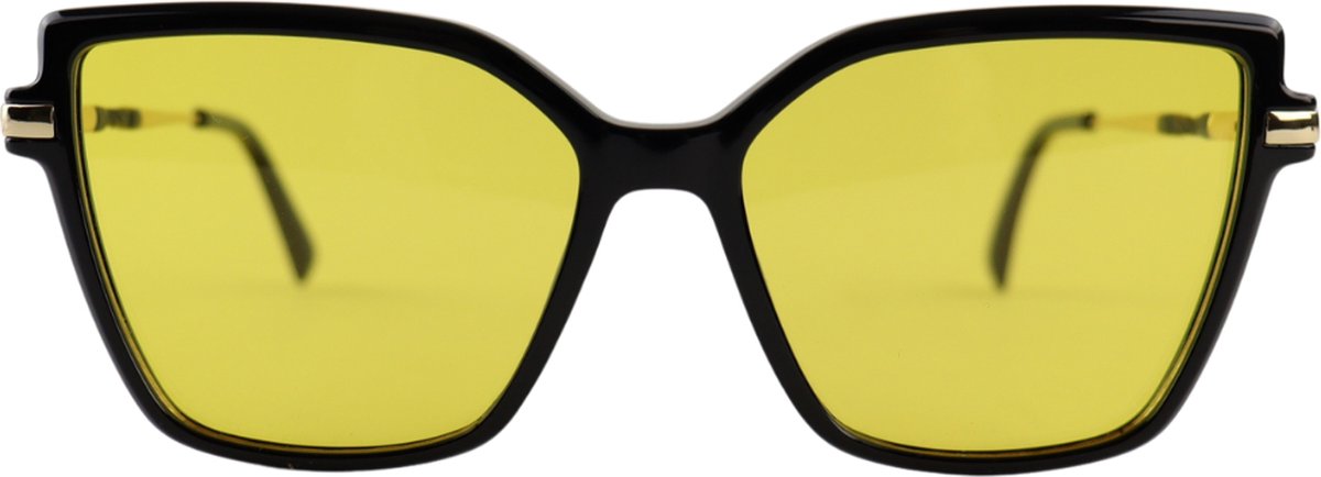 Montour Nachtbril Auto - LIVIA - Vierkant Model - Zwart - Dames - Heren - Unisex