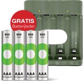 Bol.com GP ReCyko oplaadbare batterijen AAA 850mAh | 4 stuks + gratis batterijlader | batterij oplader voor AA en AAA aanbieding