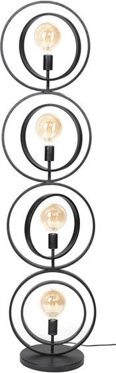 PS-Collection Turn Around XL 4L Vloerlamp - 40x30x163cm - Charcoal - Metaal - vloerlampen woonkamer, vloerlamp zwart, vloerlamp industrieel, vloer lamp, vloerlampen landelijk, staande lampen woonkamer, staande lampen, staande lamp industrieel thumbnail 3