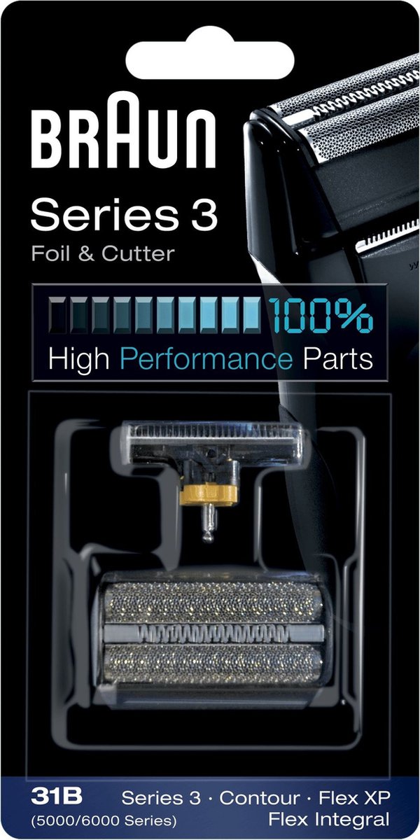 Braun Series 3 31B Foil Zwart - Vervangend Scheerblad