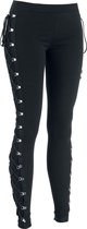 Leggings noirs à lacets Gothicana pour femme - 3XL