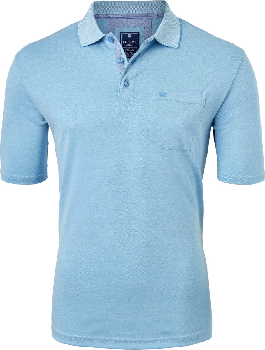 Redmond regular fit poloshirt - turquoise melange