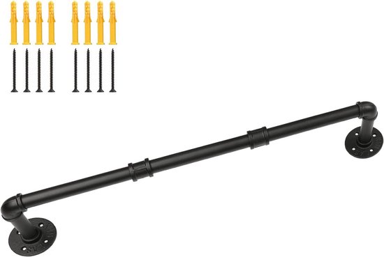 Industrielle Eisenrohr-Kleider ständer DIY Wand-Doppelschicht-Kleiderbügel Hochl