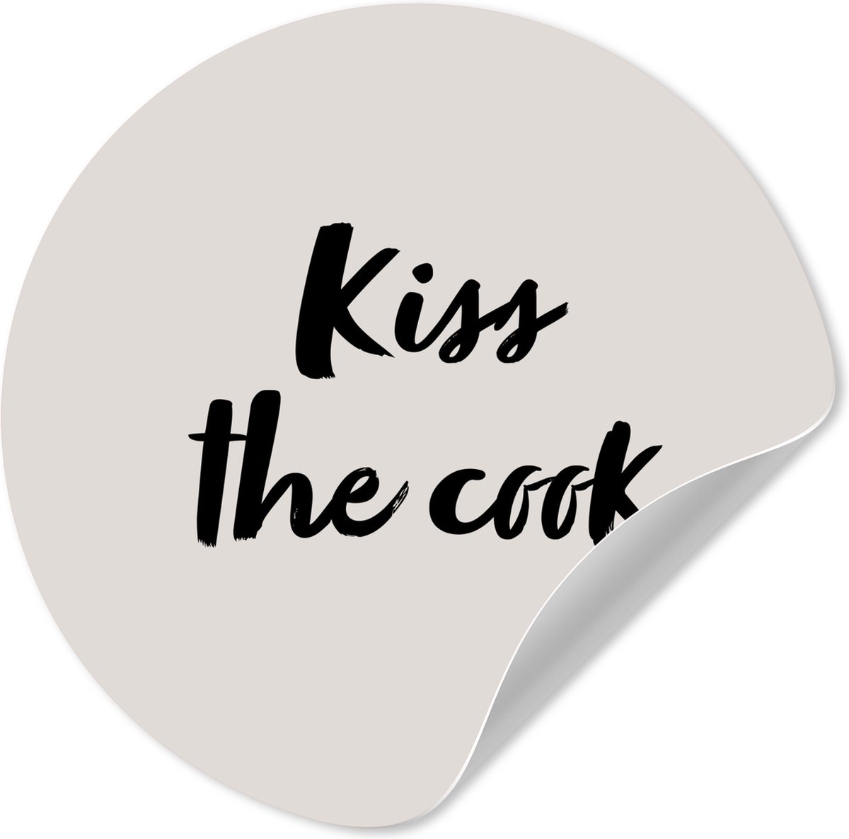 WallCircle® - Behangcirkel 80x80 cm - Muurstickers Chef - Kok - Inductie beschermer - Kook