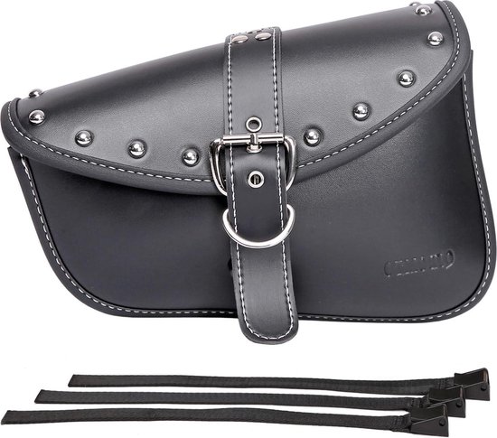 Sacs De Selle En Cuir Noir Vintage - Parrys Leather World - Paire De Sacoches Latérales