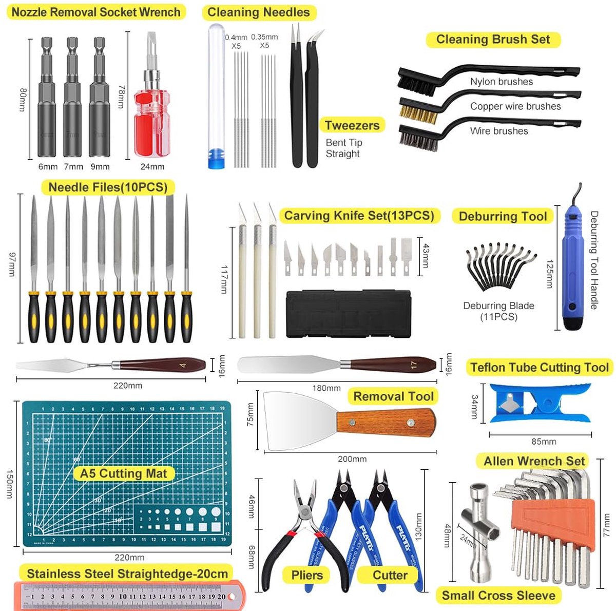Nettoyage Imprimante MBAIYO Lot De 50 Buses De Nettoyage Pour Imprimante 3D, 0,4 Buse Imprimante 3d