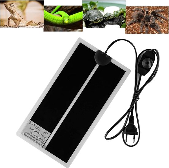 PeSandy Verwarmingsmatten, 2 stuks, niet-klevend terrarium, verwarmingskussen voor reptielen, schildpadden, slangen, hagedissen, gecko