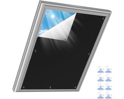 Dakraam verduisterend rolgordijn met zilveren coating - thermische zonwering - voor kantoor en werkkamer - 115 cm - P08 en 408-76 verduister