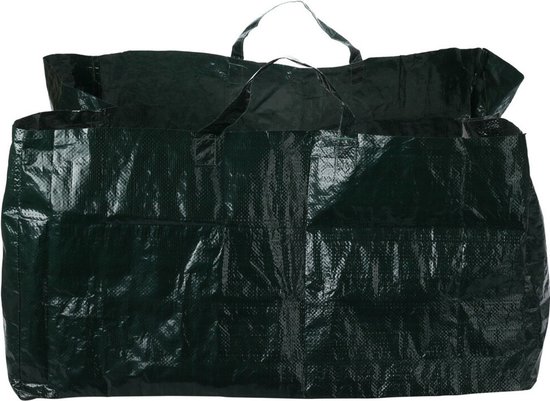 Progarden Tuinafvalzak - 2x - opvouwbaar - vierkant - groen - 150 liter - bladeren opruimen van ProGarden — afbeelding 3