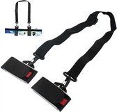 8stk Ski Befestigungsband, Verstellbare Skigurte Skibefestigung Skibänder mit Schutzpolster für Wintersportzubehör(Rot, Orange, Blau, Schwarz