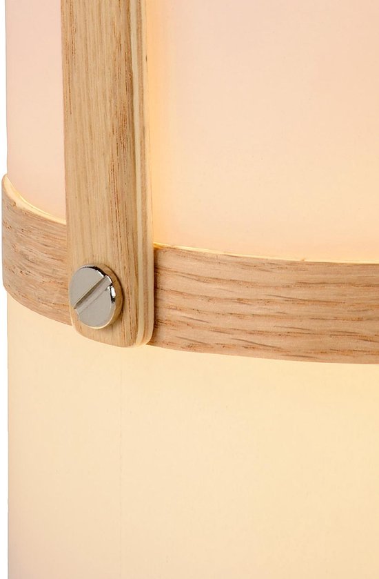 Lucide JOE - Oplaadbare Tafellamp Binnen/Buiten - Accu/Batterij - Ø 14,5 cm - LED Dimbaar - 1x3W 3000K - IP44 - Wit - Japandi