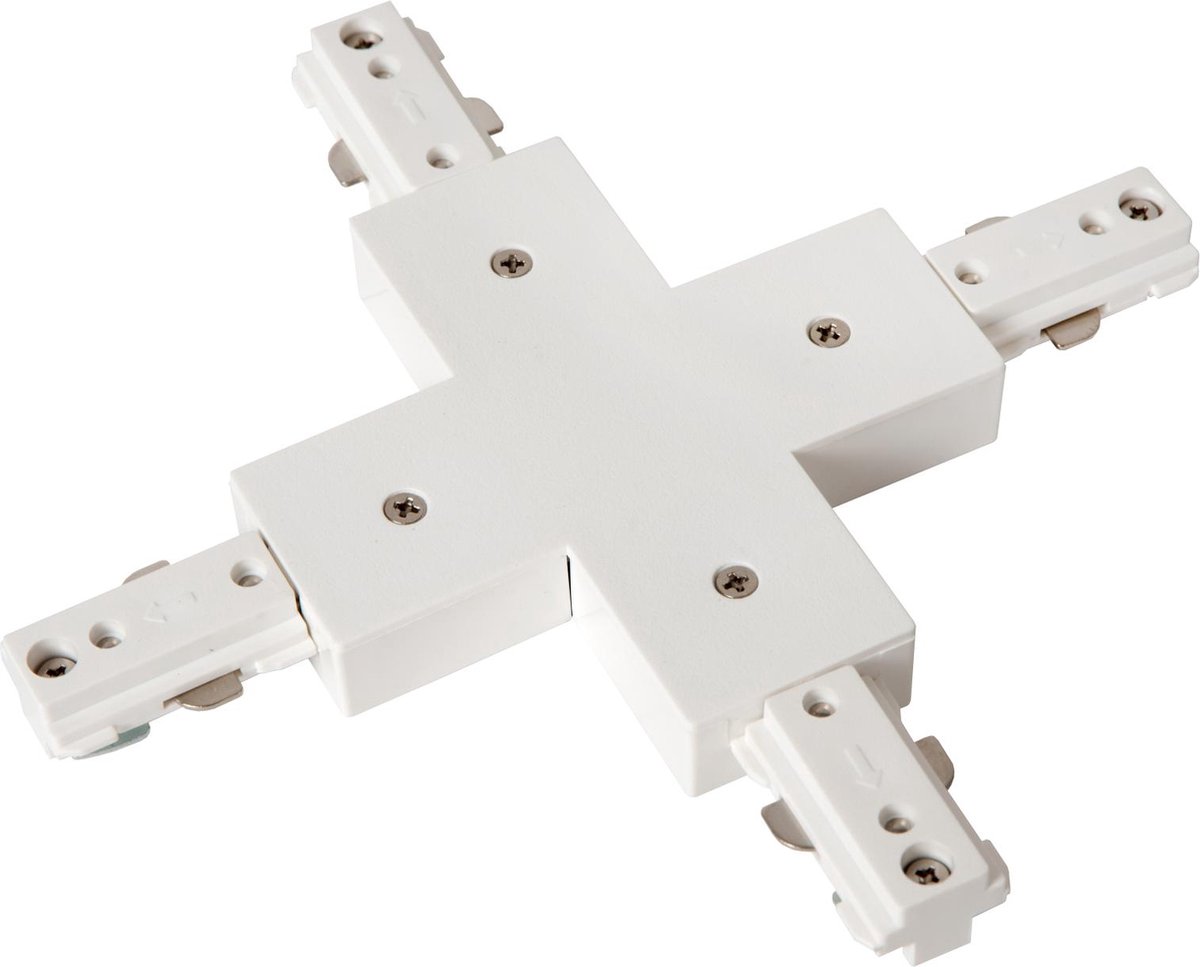 Lucide TRACK X-koppelstuk - 1-fase Railsysteem / Railverlichting - Wit (Uitbreiding)