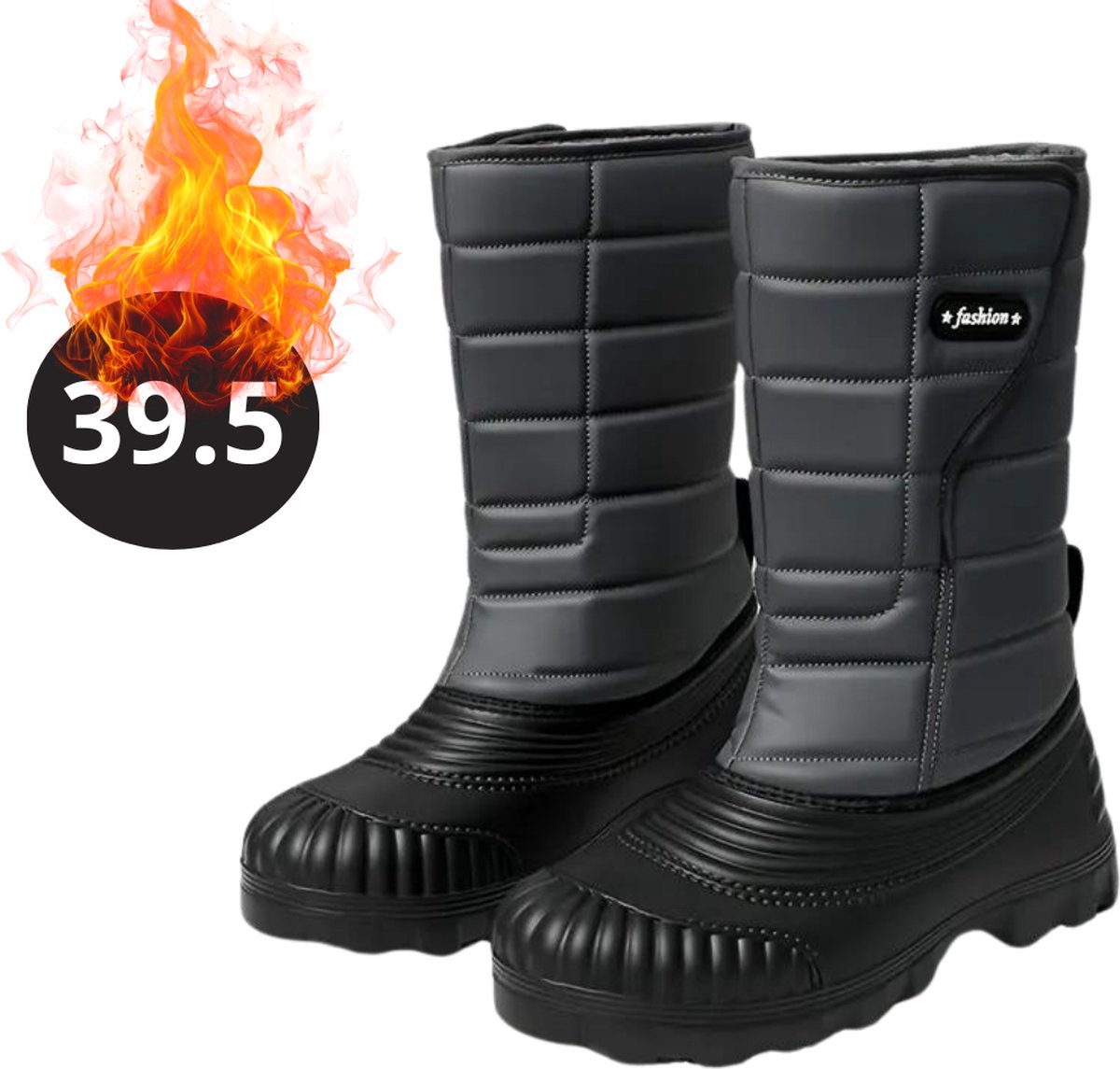 Nivard Snowboots Sneeuwschoenen Sneeuwboots Dames Wintersport Ski Skischoenen – 39.5 Antislip Winter Grijs
