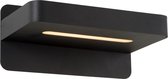 Lucide ATKIN - Bedlamp / Wandlamp - LED - 1x6W 3000K - Met USB oplaadpunt - Zwart