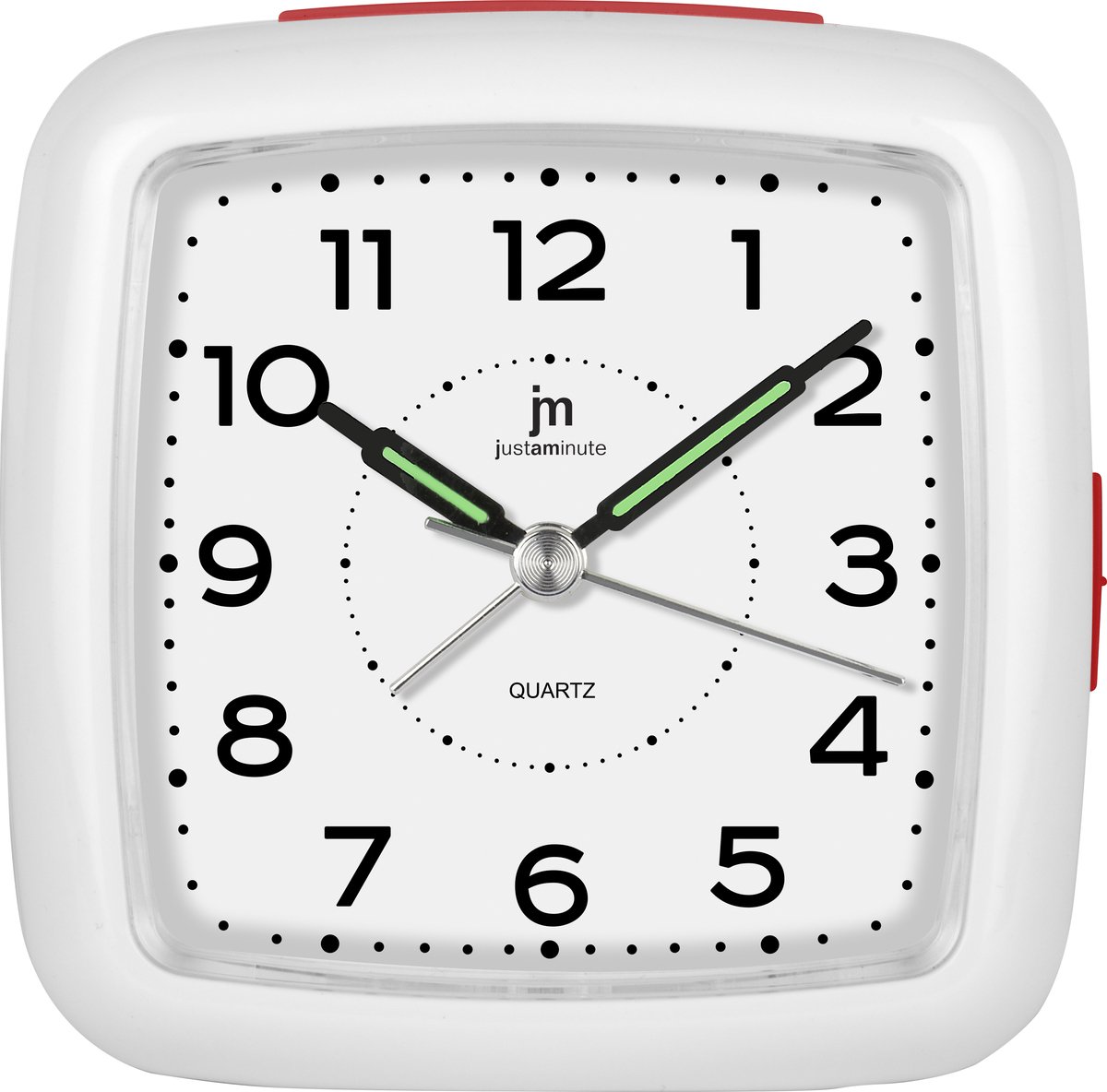 Just a Minute | Wekker | Wit met een tikkeltje rood