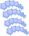Bovista Afsluitdeksel - Stretch Deksel - Siliconen - Rekbare Deksel - Vershouddeksel - Herbruikbaar - Set - 24 Stuks - Blauw