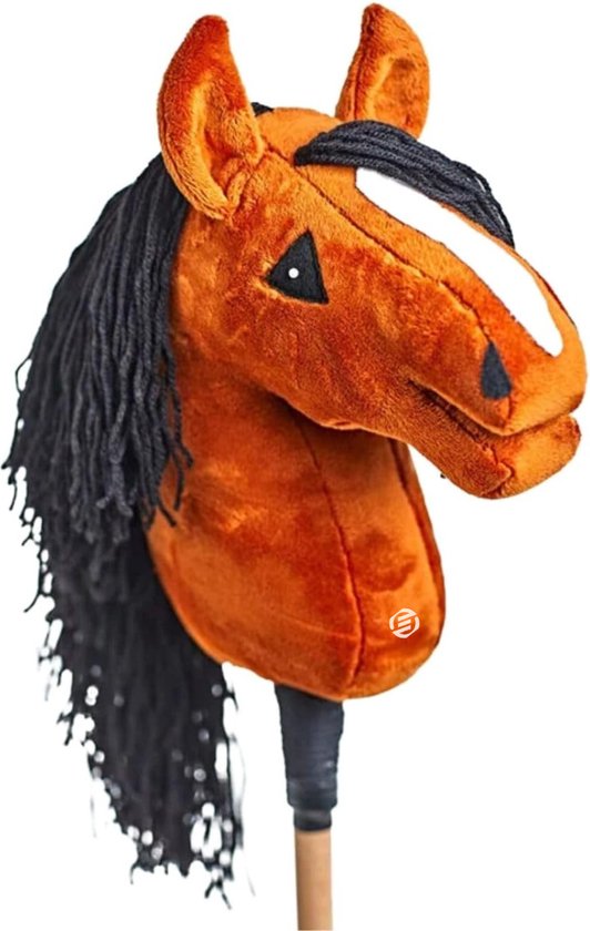 TACHAN - Deluxe paardenkop met stok - lichtbruin