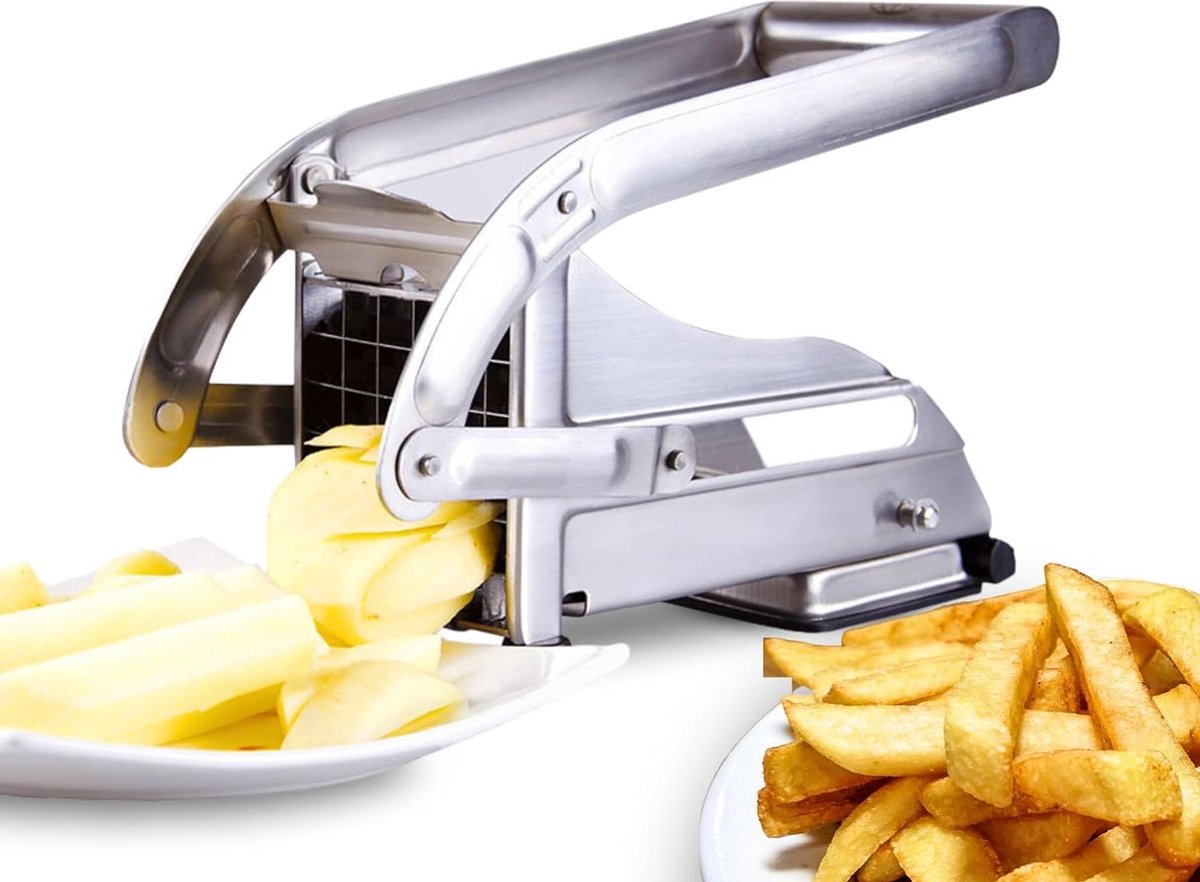 Frietsnijder van roestvrij staal professionele aardappelsnijder met 12mm en 9mm messen antisliptechnologie groentesnijder accessoires