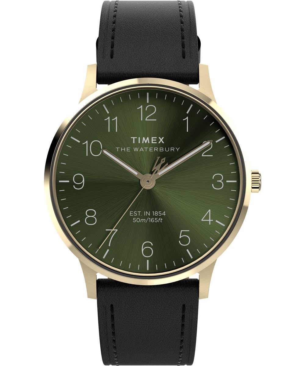 Timex Waterbury Classic TW2W75900 Horloge - Leer - Bruin - Ø 40 mm