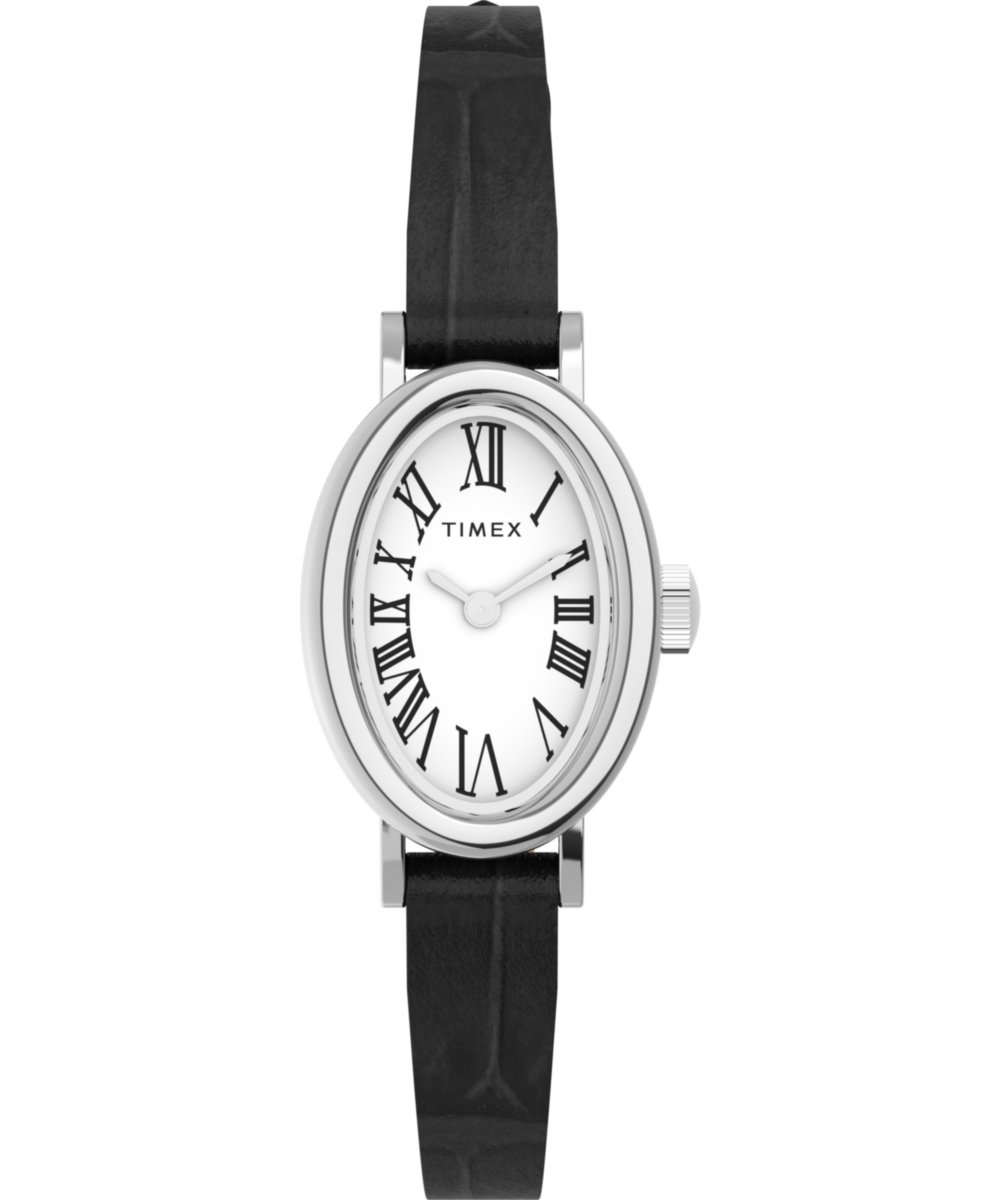 Timex Cavatina TW2W78400 Horloge - Leer - Zwart - Ø 19 mm