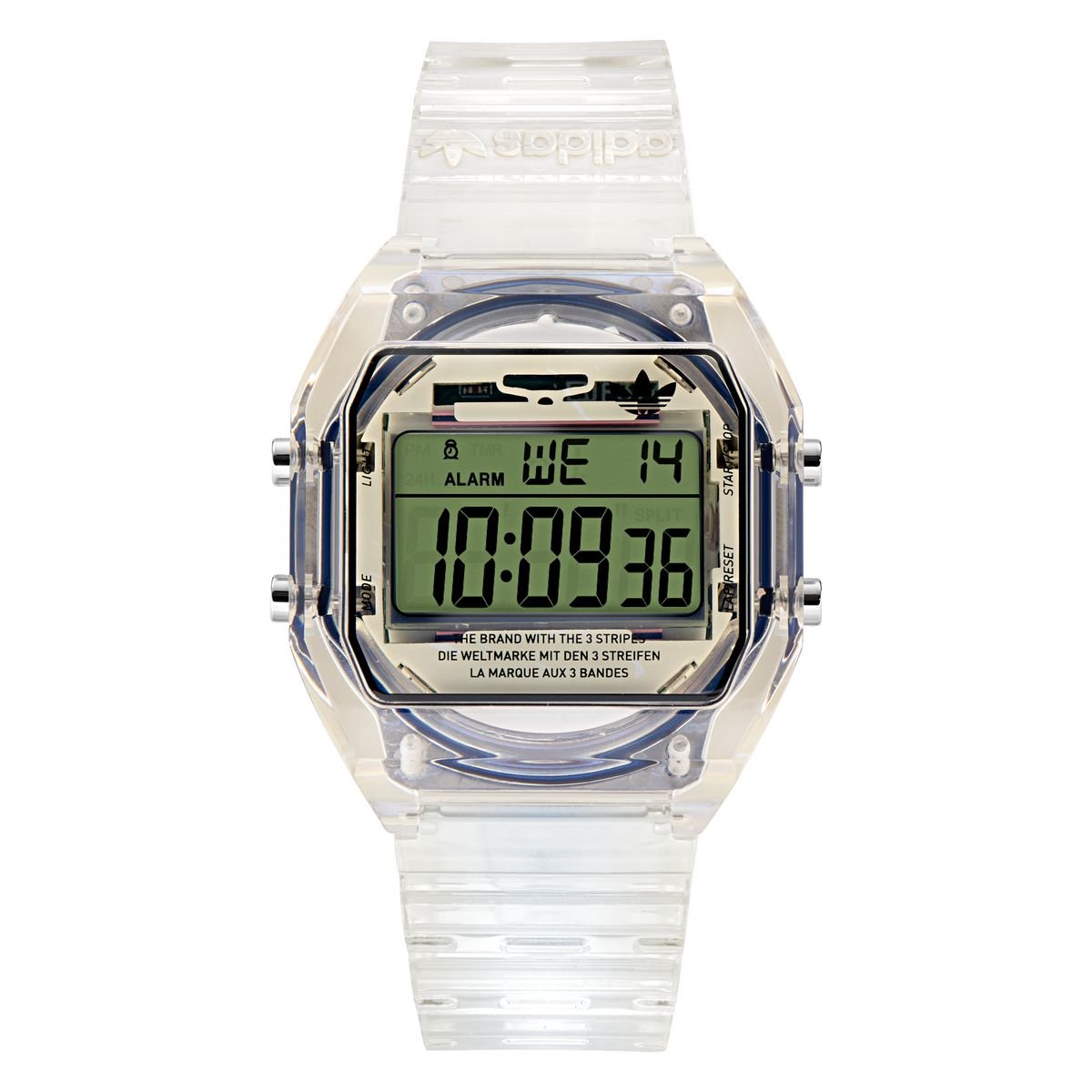 Adidas Originals Digital Two Crystal AOST24061 Horloge - Resin - Transparant - Ø 36 mm