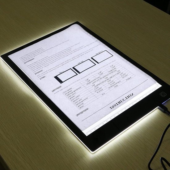 Garosa A4 LED Art Board Light Pad Ultradunne Draagbare Artcraft Tracing Tekening Pad Light Box Tafelbord voor Artiesten, Tekenen, Schetsen