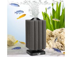Upgrade Aquarium Sponge Filter 2024 - Biologische en Mechanische Filtering - Dompel Schuim Spons Filter - 1 Reserve Spons - S - 20-120 liter