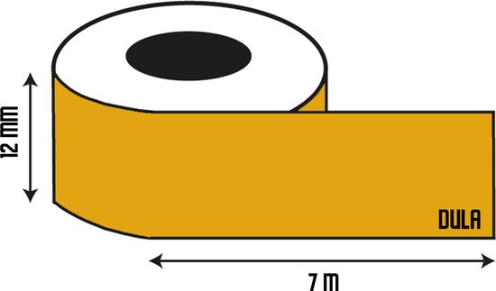 Produktbild von DULA Etikettenband Kompatibel Mit Dymo D1 45025 – 12 Mm X 7 M, Gold Auf Transparent, Permanent