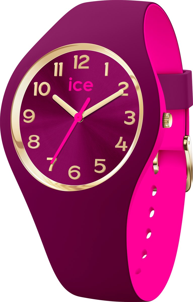 Ice Watch ICE duo chic - Burgundy pink 023276 Horloge - Siliconen - Paars - Ø 34 mm