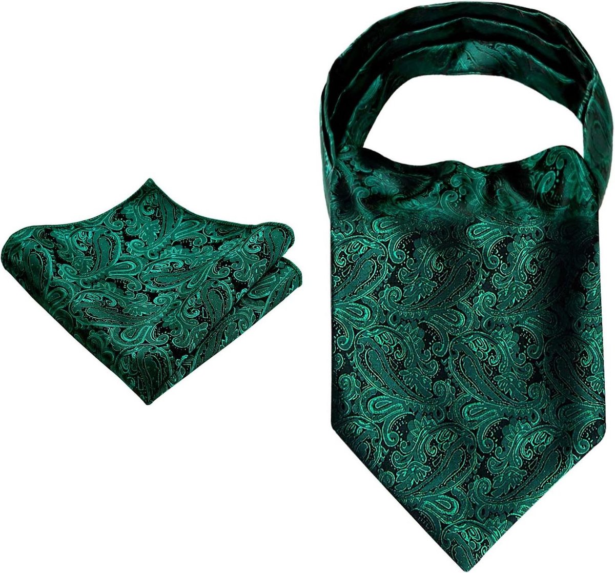 Goedkoopste Moderne Paisley Cravat & Pocket Vierkante Set voor Heren met Zijden Patroon