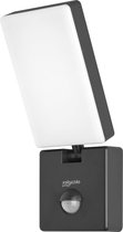 Buitenlamp met bewegingsmelder - Pica Motion 10W 800lm 3000K warm wit IP65 - Antraciet wandlamp buiten