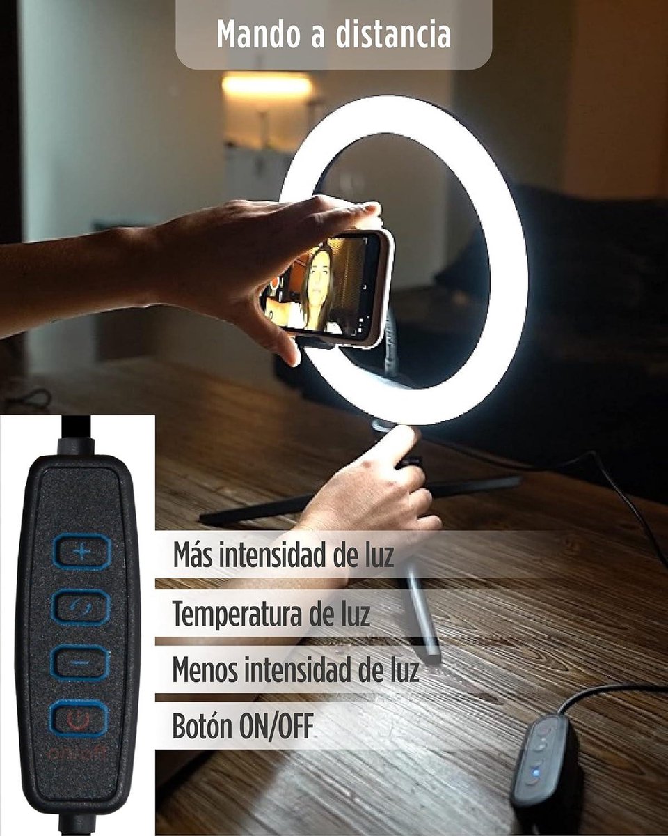 Lichtring voor bureau - dimbaar LED-ringlicht thumbnail 4