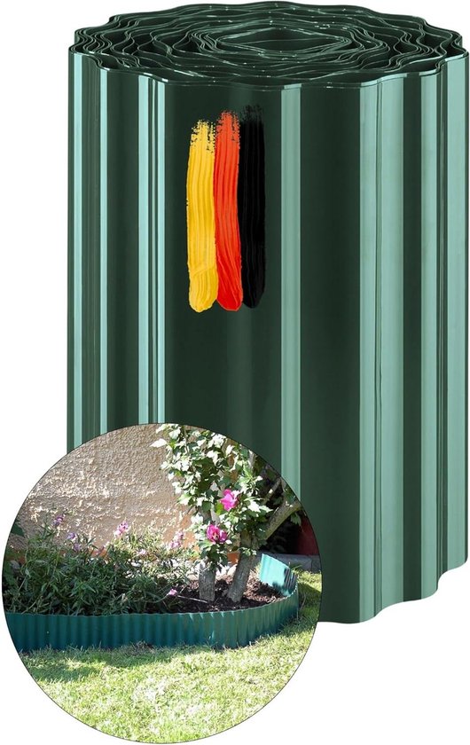 Floranica borderrand plantenborder 30 x 200 cm onbehandeld graskant houten tuinafsluiting houten hekwerk flexibele rollborder