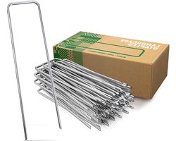 Stevige Grondankers 100 Stuks Voor Onkruidmat Tuinmat Schutting & Camping - 150 mm Lang 25 mm Breed Ø 3 mm