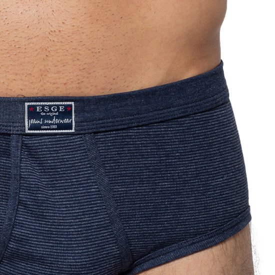 ESGE Lot de 3 slips pour hommes avec fermeture sur le devant - Jeans à fines côtes