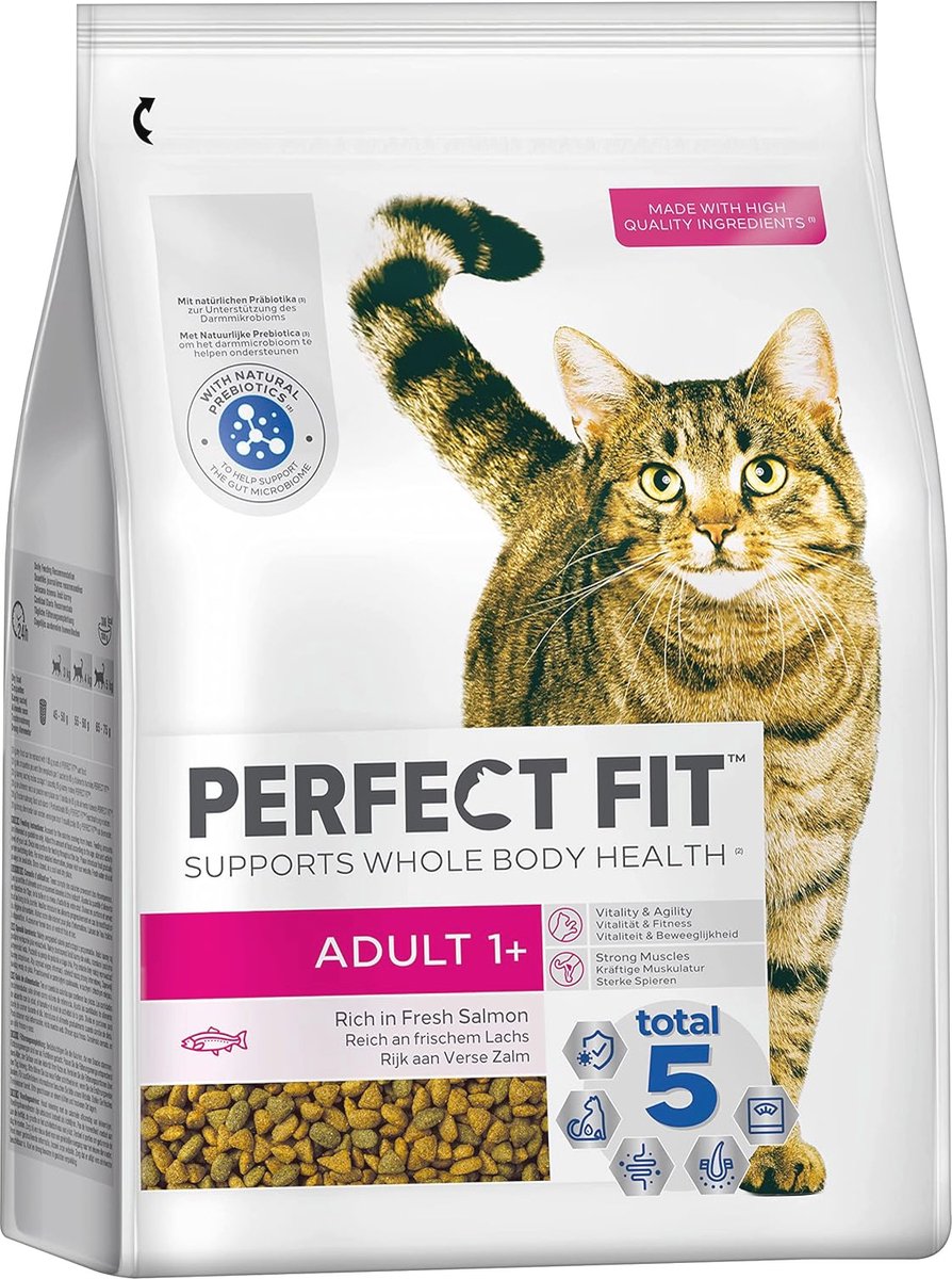 Droogvoer voor Volwassen Katten met Zalm - Compleet Voedingsmiddel 2,8 kg