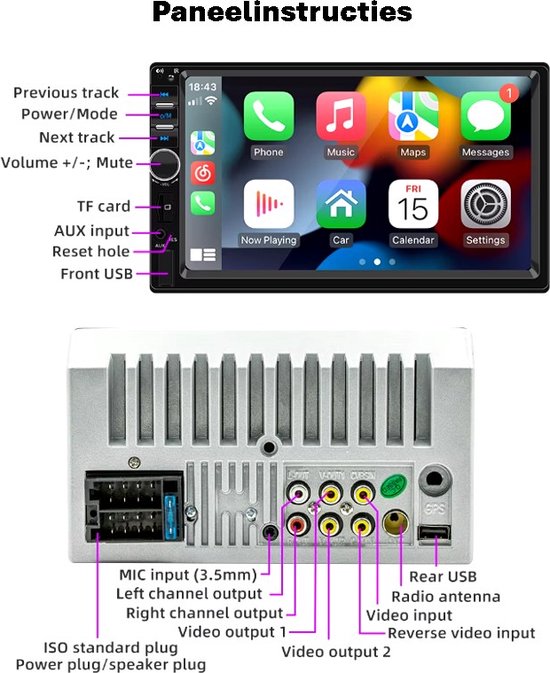 Calber RMD807DAB Autorado met Bluetooth & DAB - Vergeljk prjzen