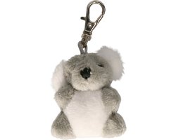 Nature Planet Koala Sleutelhanger knuffel - pluche - 6 cm - grijs - cadeau knuffels
