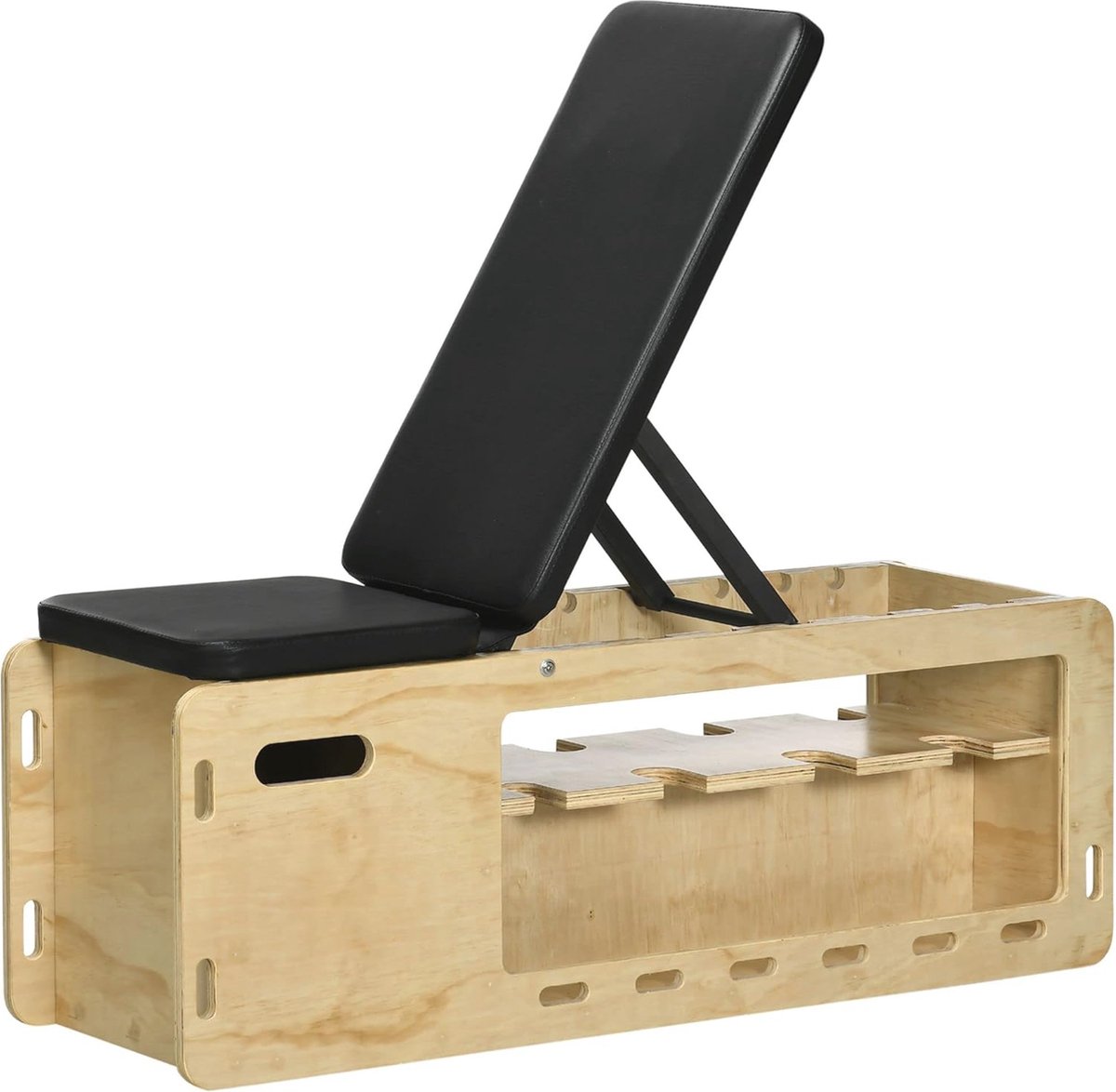 Verstelbare Fitnessbank met Opbergbox en Weerstandsbanden voor Krachttraining