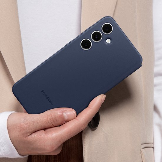 Étui portefeuille Samsung Smart View - Convient pour Samsung Galaxy S24 FE - Blauw