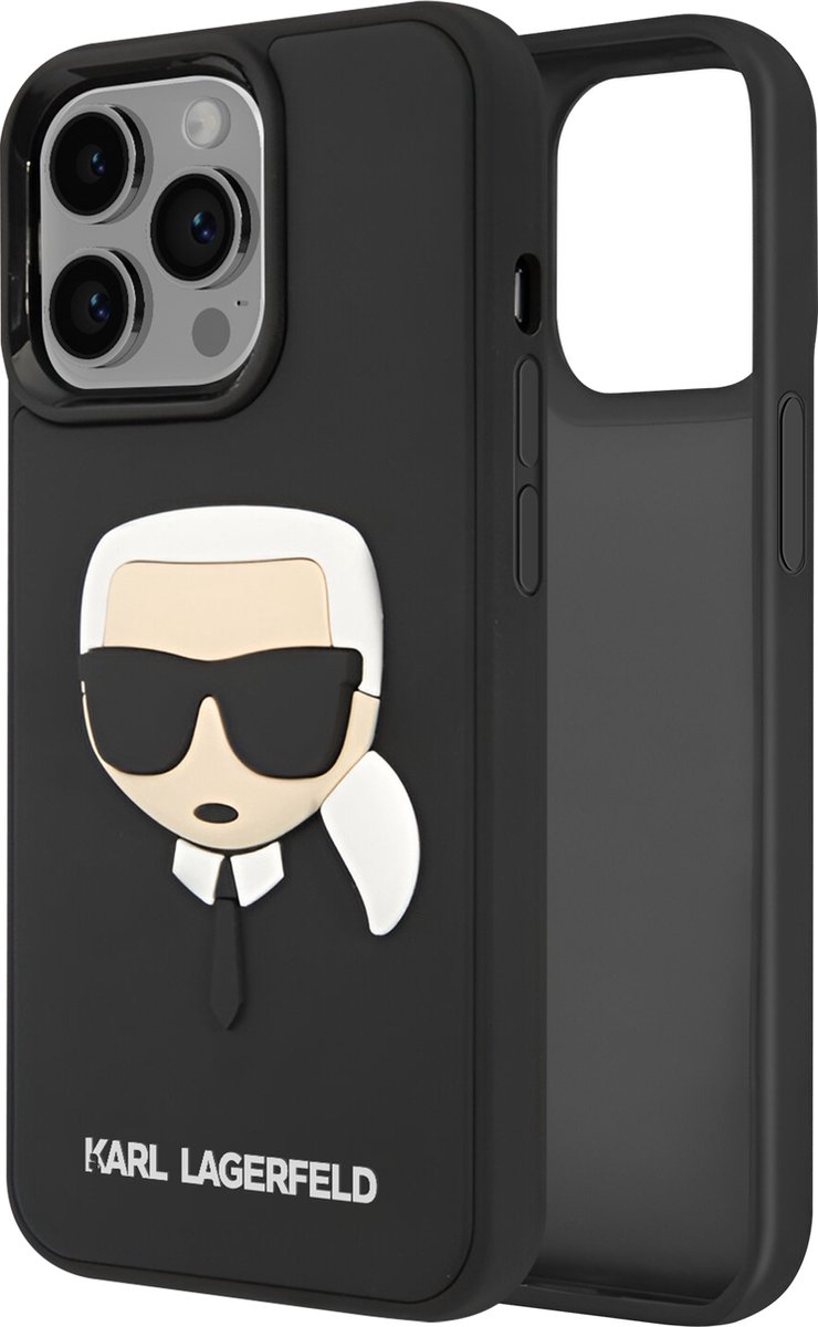 Karl Lagerfeld iPhone 14 Pro Max TPU Hoesje - Zwart - Bescherm je Telefoon met Back Cover