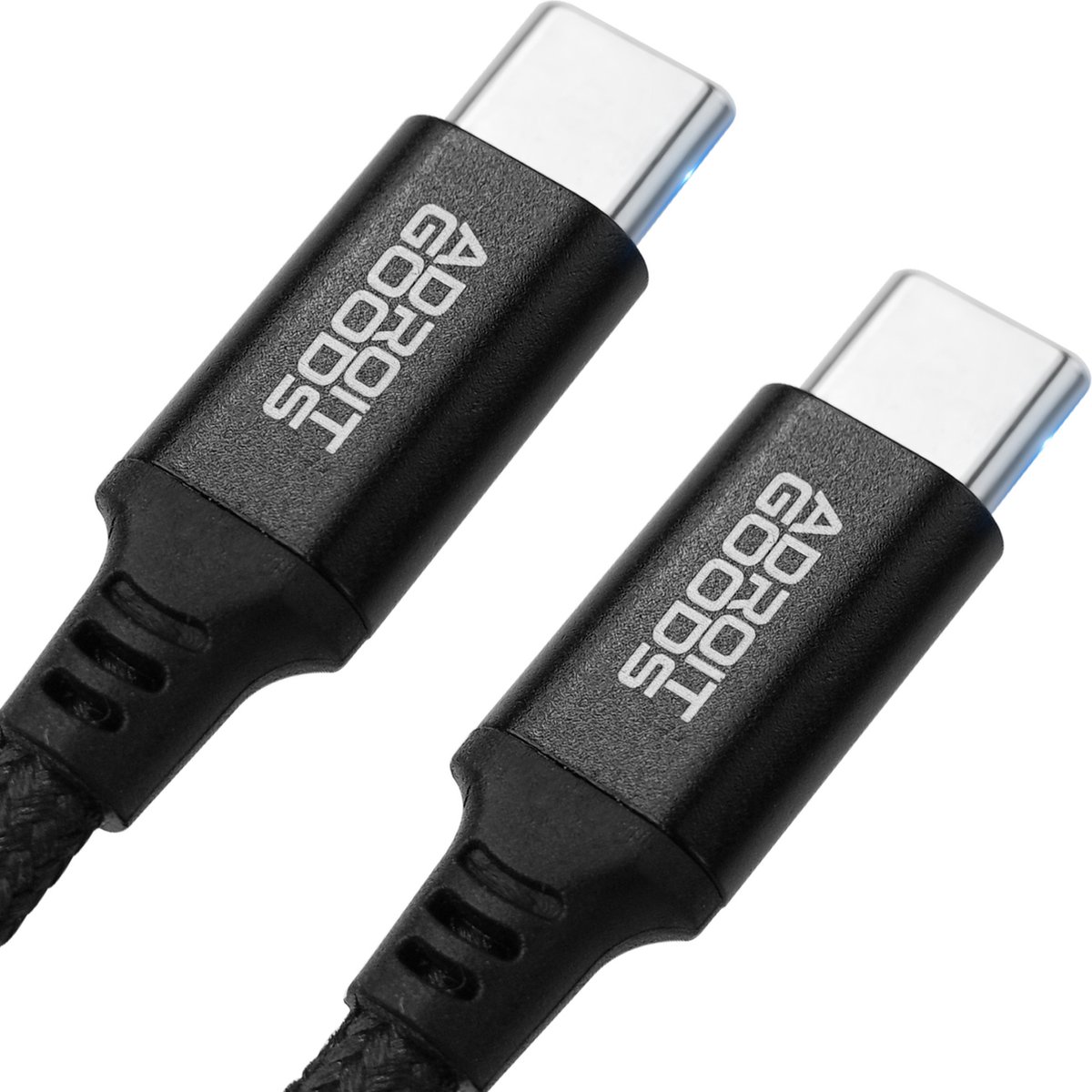 AdroitGoods Usb-C Kabel - Nylon Gevlochten - 60WPD - 480Mbps - 800CM - Zwart