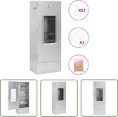 Bol.com The Living Store Rookoven Buiten - 44.5 x 29 x 110 cm - Staal - Met thermometer en glazen venster - Inclusief houtsnippers aanbieding
