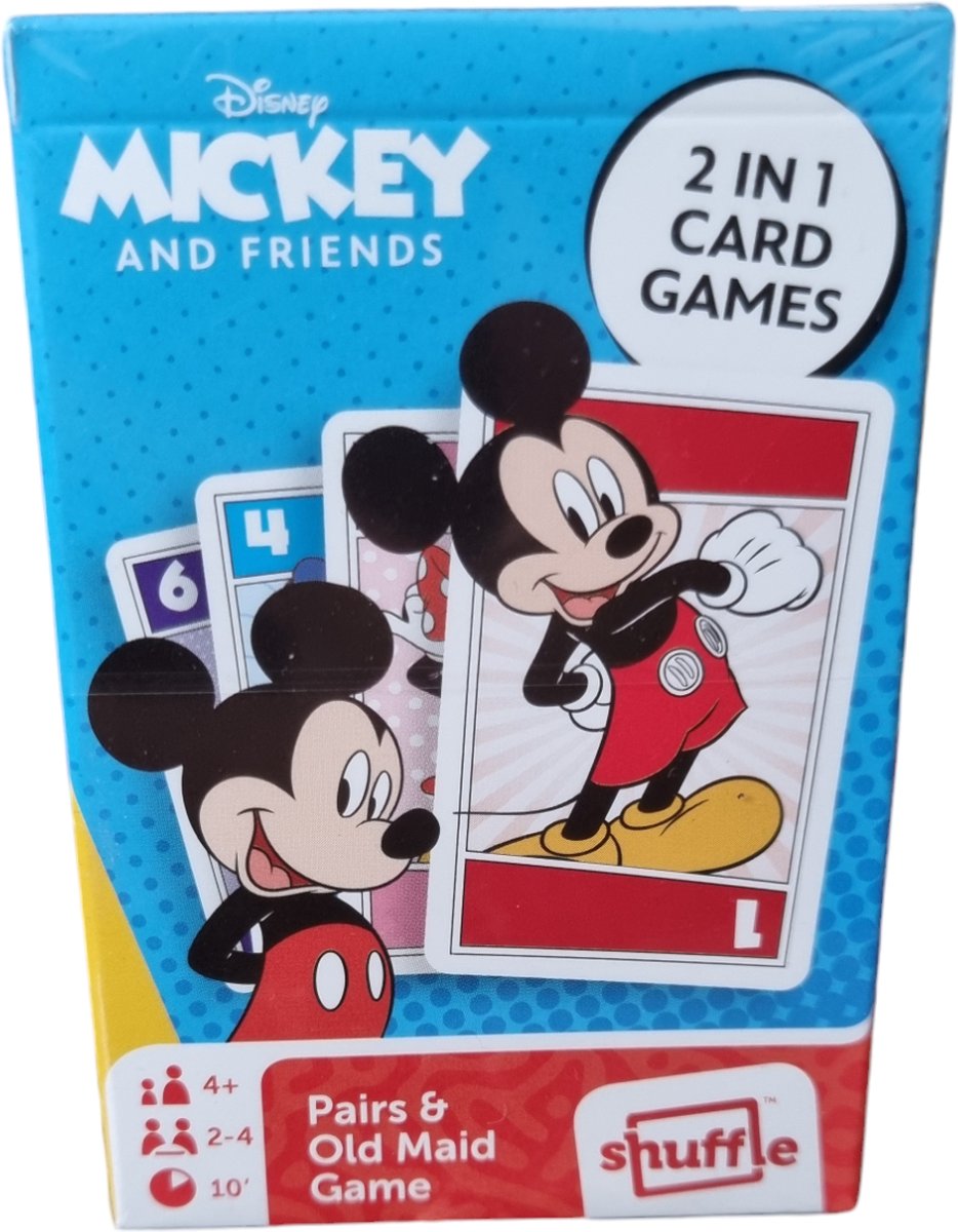 Shuffle - Mickey and friends - 2 in 1 card game - pairs & old maid game