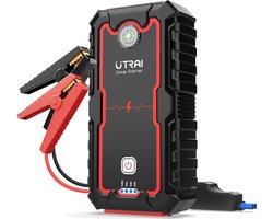 Utrai - JS One - Jumpstarter voor Auto - Startkabels - Starthulp - 12V - 2000A - Jumpstarters - Powerbank - verlichting - SOS - Stroboscoop - Waarschuwing - Zwart