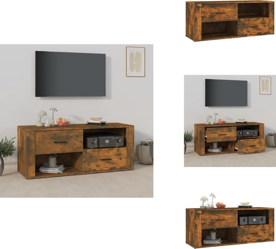 Tv-meubel 80x35x45 cm bewerkt hout gerookt eikenkleurig kopen