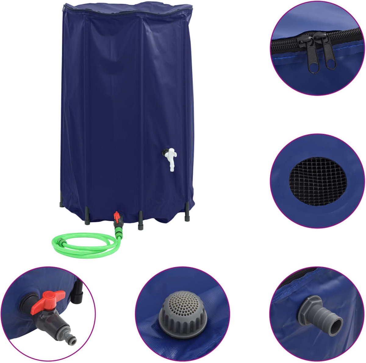 Watertank met kraan opvouwbaar 750 L PVC